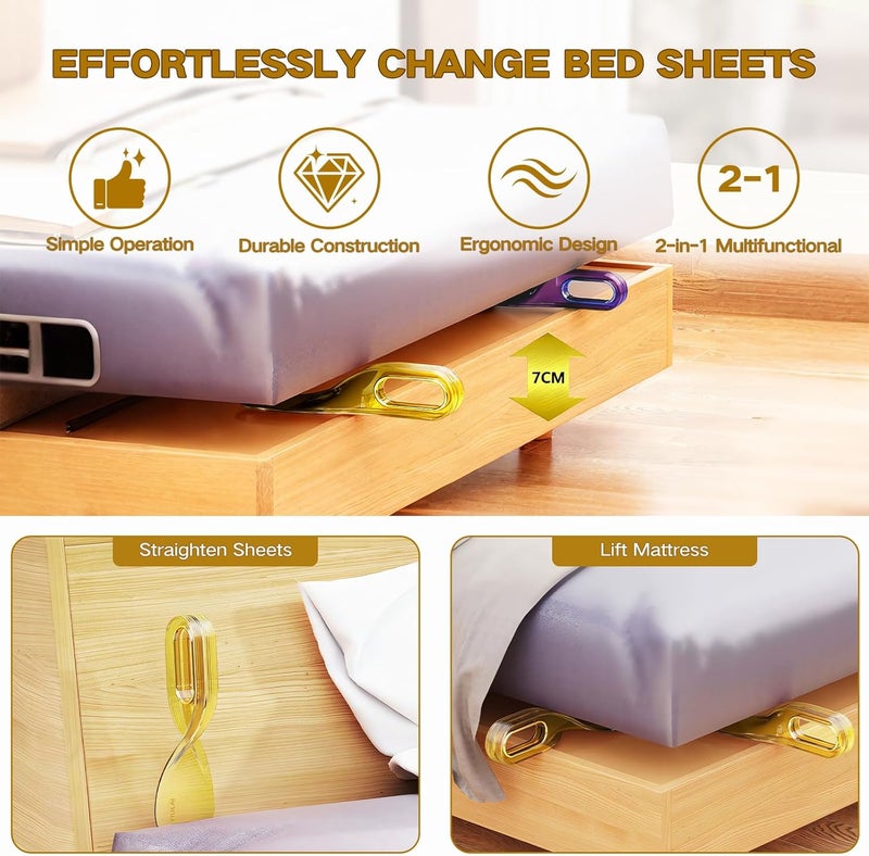 2-piece Mattress Lifter and Bed Sheet Organizer Set Multicolor - Image 2