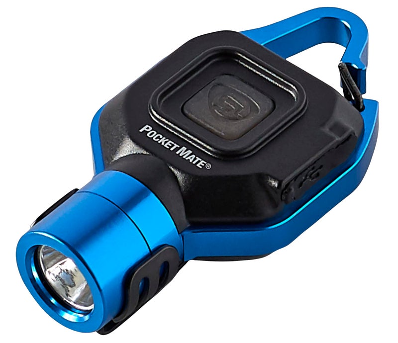 Streamlight 73302 Pocket Mate 325-Lumen Pocket Keychain/Clip-on USB Rechargeable Flashlight, Blue - Image 1