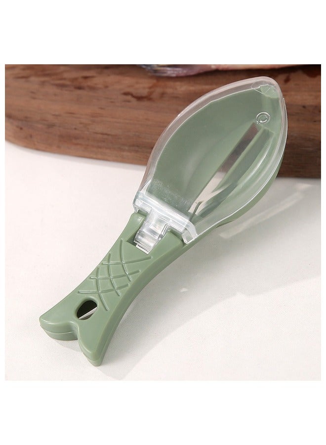 Fish Scales Graters Scraper Fish Cleaning Tool Scraping Scales Device with Cover Home Kitchen Cooking Fish Tool Kitchen Tools  - Image 1