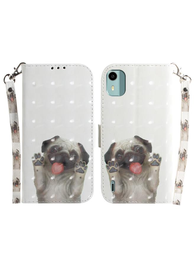 S-TOP Case For Nokia C12 3D Colored Horizontal Flip Leather Phone Case - Image 1