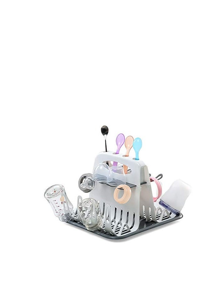 Arabest Baby Milk Bottles Drying Rack Portable Cleaning Dryer Storage Holder Multi-Layer Detachable with Drain Tray Drying Rack for Kids  - Image 3
