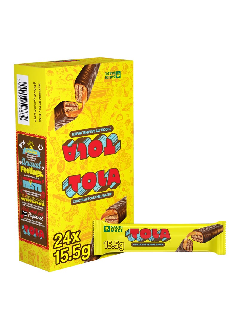 تولا رقائق الشوكولاتة والكراميل 24x15.5جم - Image 1
