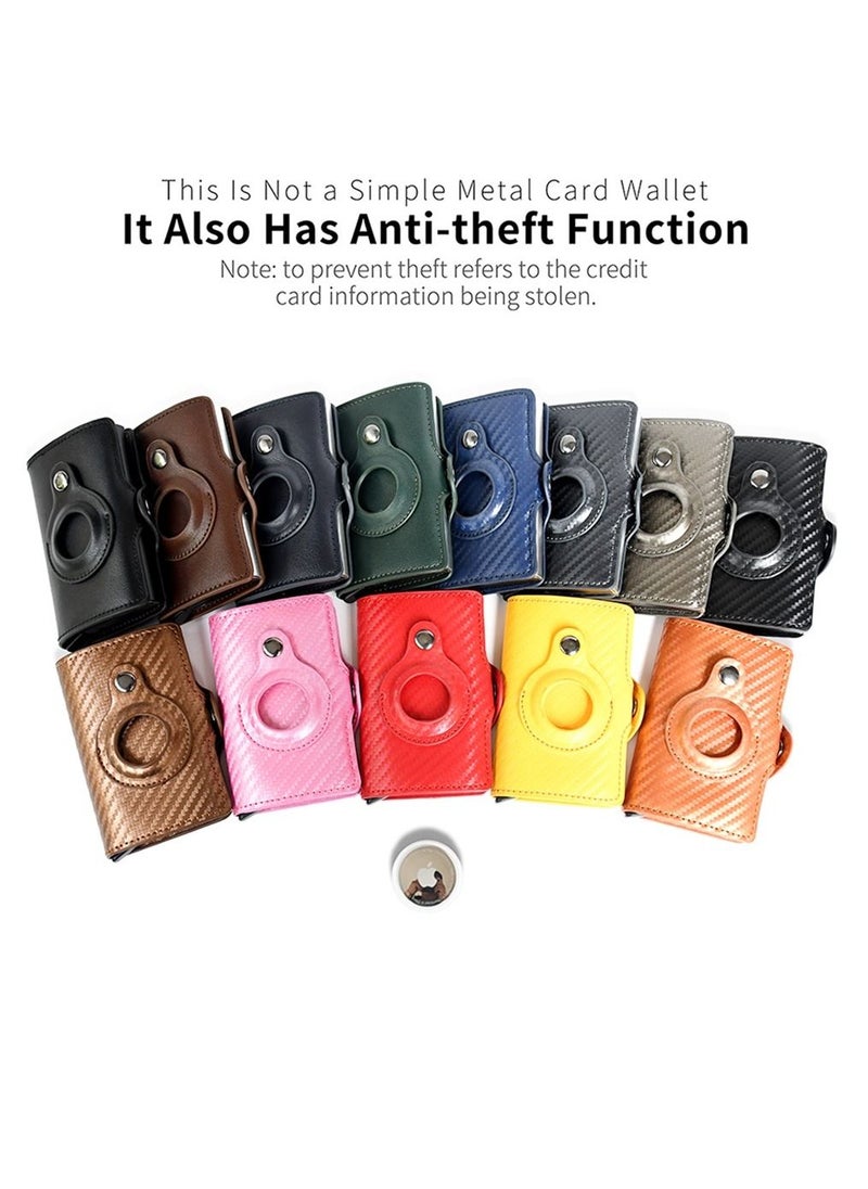 Generic - Rfid Card Holder Men Women Airtag Wallet Money Bag Leather Purse Slim Thin Wallets For Apple AirTags Tracker Air Tag - Image 1