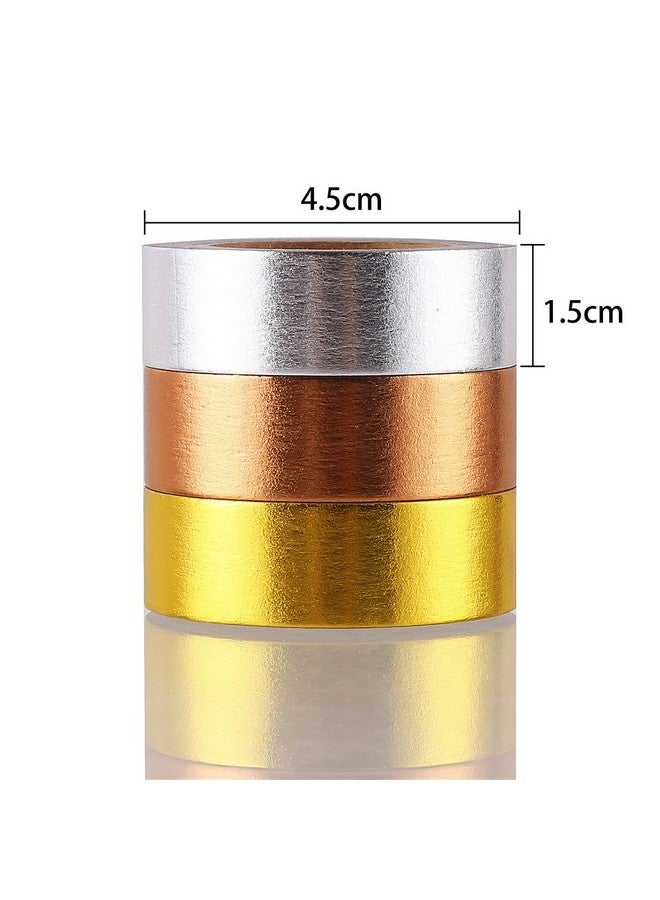 Decora 3 Pieces Gold Washi Masking Tape Collection Premium Diy Arts & Crafts Tape And Gift Wrapping Supplies For Christmas And New Year Decoration - Image 2