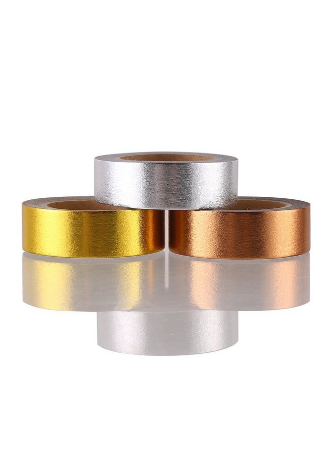 Decora 3 Pieces Gold Washi Masking Tape Collection Premium Diy Arts & Crafts Tape And Gift Wrapping Supplies For Christmas And New Year Decoration - Image 5