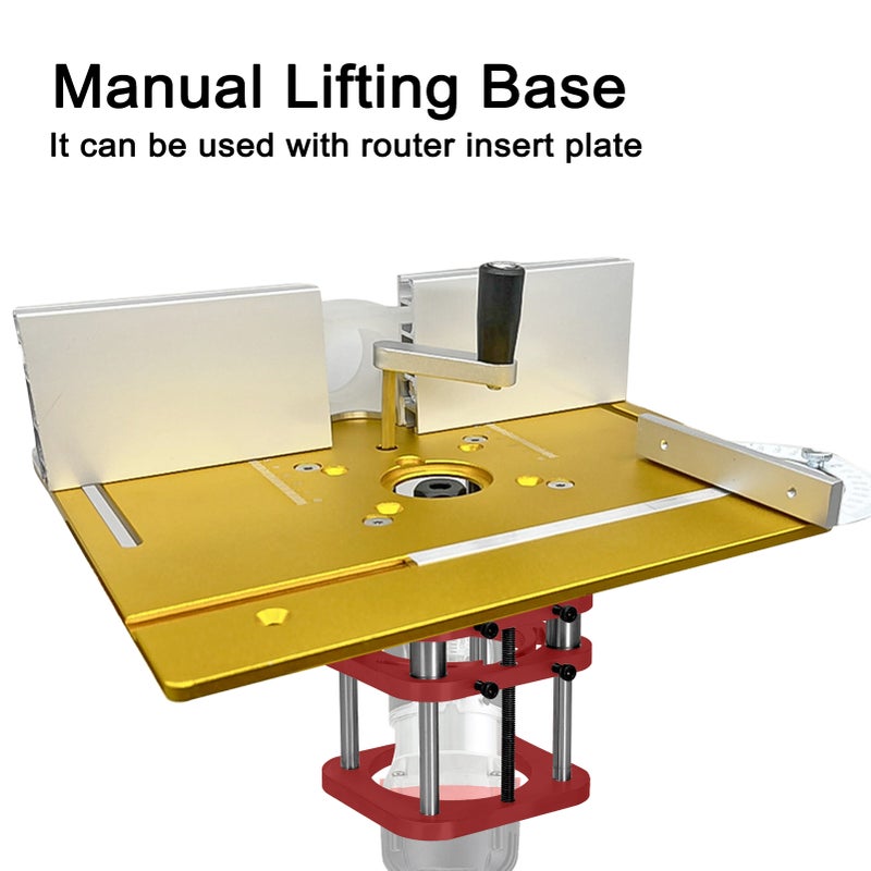 Router Lift Table Aluminum Lifting Platform Stand Woodworking Benches 51mm Lifting for 64-66mm Diameter Motors Engraving Trimming Machine - Image 4