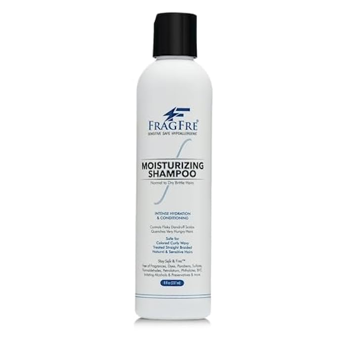 FRAGFRE Moisturizing Shampoo – 8 oz – Fragrance-Free, Hypoallergenic, Sulfate-Free, Vegan – For Color-Treated & Sensitive Scalps - Image 1