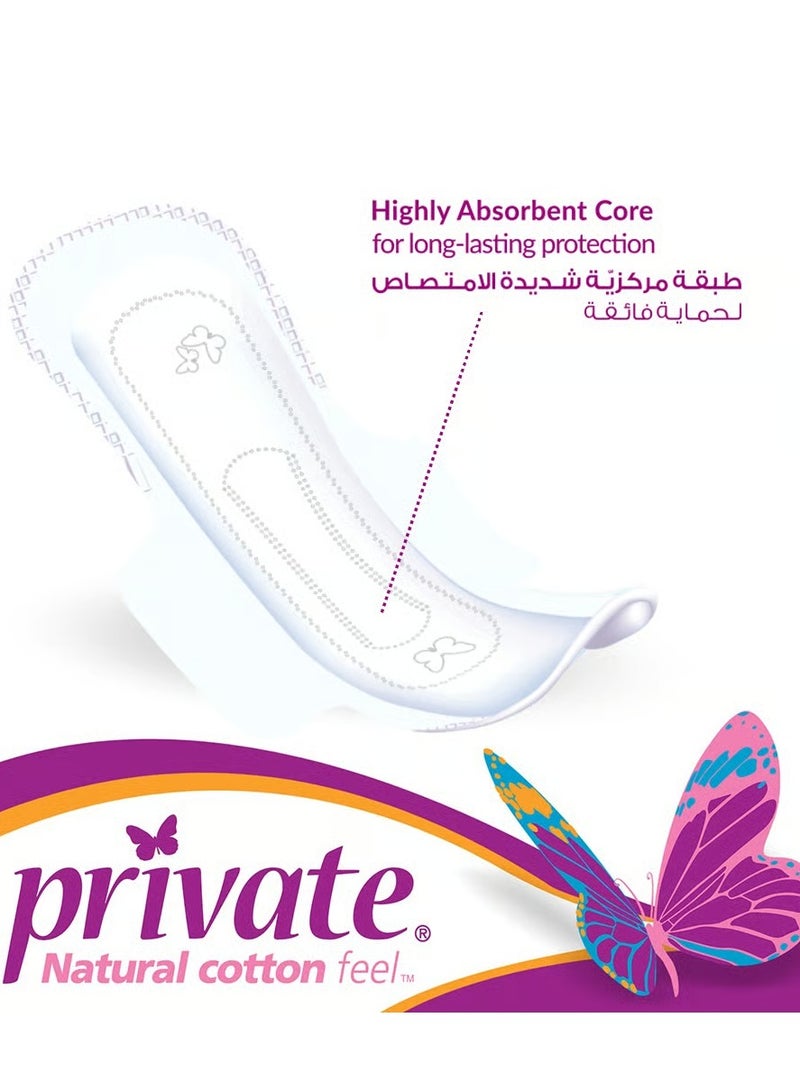 Private Feminine Pads Night – 3mm With Wings – 14pcs - Image 3