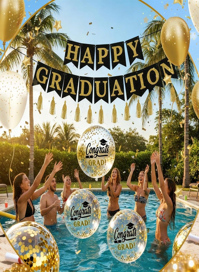 Seenelling 8 Pcs 2026 Graduation Beach Balls 13" Inflatable Congrats Grad Pool Party Balls with 2 Black Markers Class of 2026 Decorations Graduation Party Favors for Graduates Seniors College - Image 4