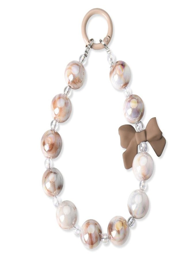 YangQian Cellphone Accessories Wrist Strap Crystal Bead Phone Lanyard Phone Chain Wristlet Beaded Bow Phonecase Bracelet Keychain Decorations for Car Keys Decorative Key Chain for Purses and Bags Pendants - Image 1