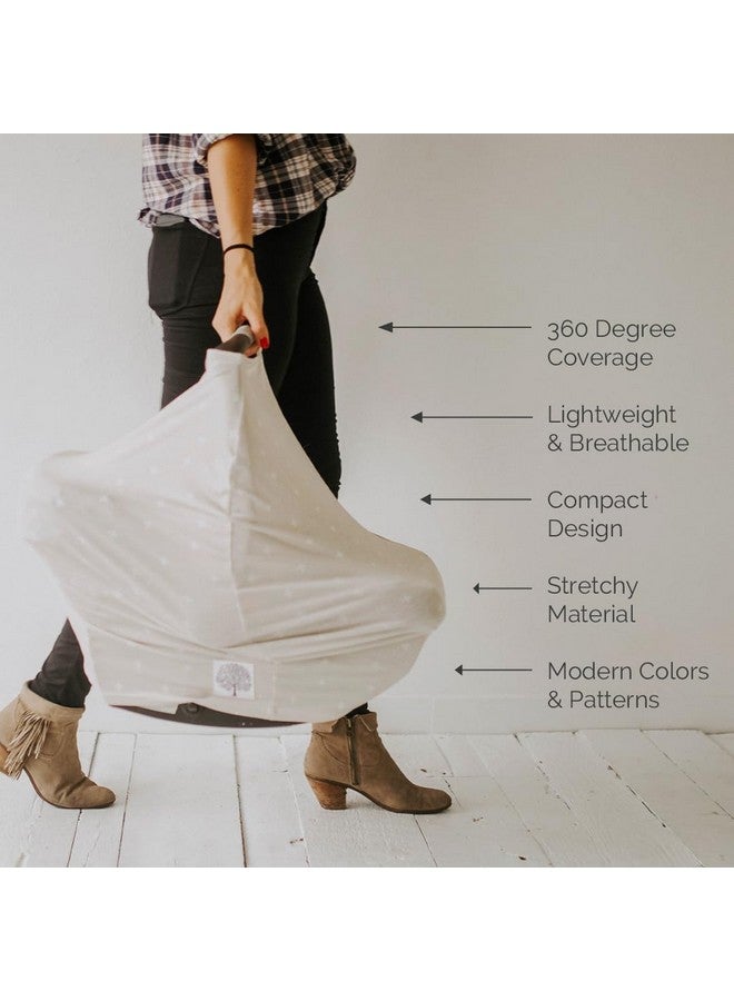 Parker Baby Co. Parker Baby 4 in 1 Car Seat Cover for Girls and Boys - Stretchy Carseat Canopy, Nursing Cover, Grocery Cart Cover, High Chair Cover - "Desert"  - Image 2