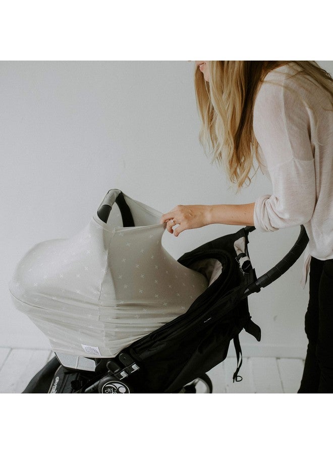Parker Baby Co. Parker Baby 4 in 1 Car Seat Cover for Girls and Boys - Stretchy Carseat Canopy, Nursing Cover, Grocery Cart Cover, High Chair Cover - "Desert"  - Image 3