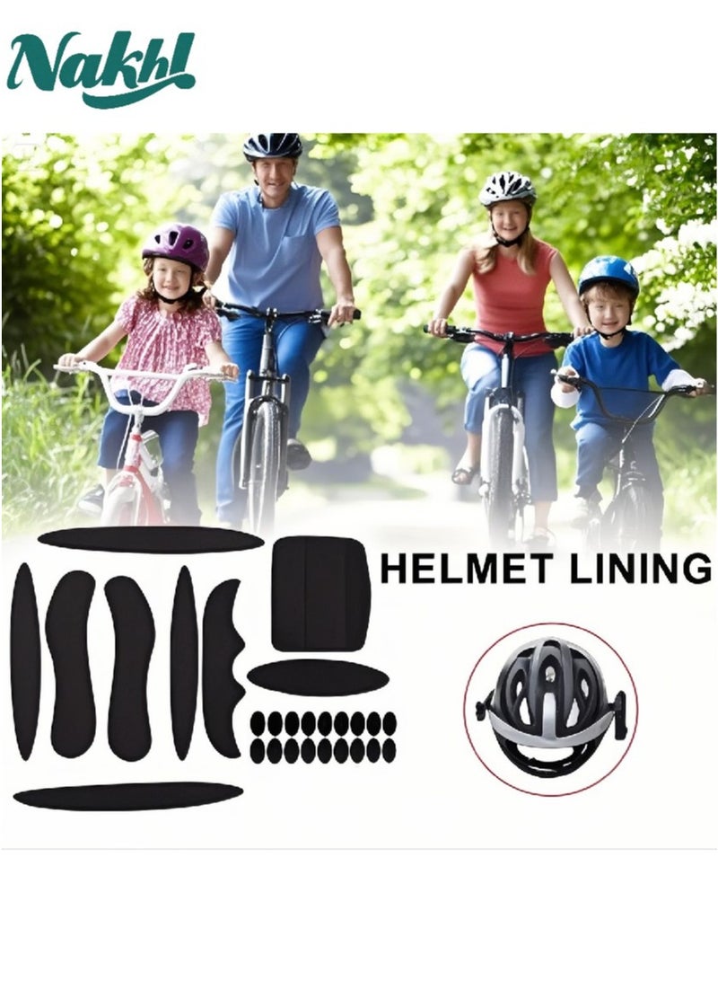 تمر (فاكهة) 27 قطعة مجموعة وسادات عالمية لخوذة الدراجة – وسائد رغوية قابلة للتنفس بديلة لخوذات الدراجات الهوائية والنارية، وسائد تمتص العرق لراحة وتثبيت محسن - Image 1