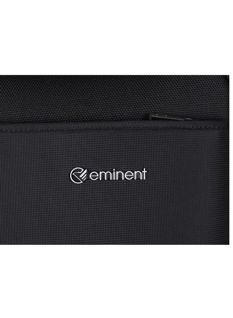 eminent Expandable Trolley Luggage Set of 3 Bag Soft Suitcase for Unisex Travel Polyester Shell Lightweight with TSA lock Double Spinner Wheels E777SZ Black
