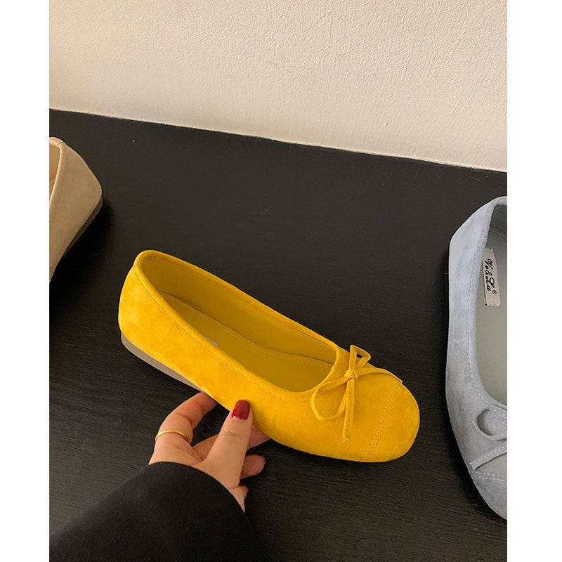 Inner Height Increasing Mary Jane Shoes Genuine Leather Women'S Shoes 2025 Spring Dress Slip-On Ballet Shoes Soft-Soled Single-Layer Shoes For Women - Image 1