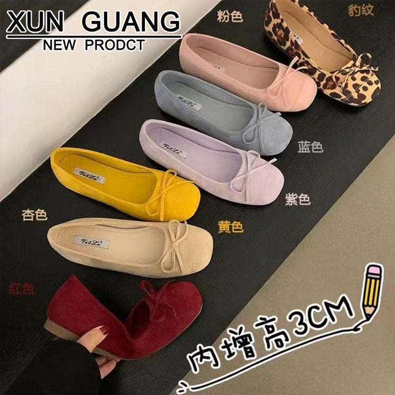 Inner Height Increasing Mary Jane Shoes Genuine Leather Women'S Shoes 2025 Spring Dress Slip-On Ballet Shoes Soft-Soled Single-Layer Shoes For Women - Image 2