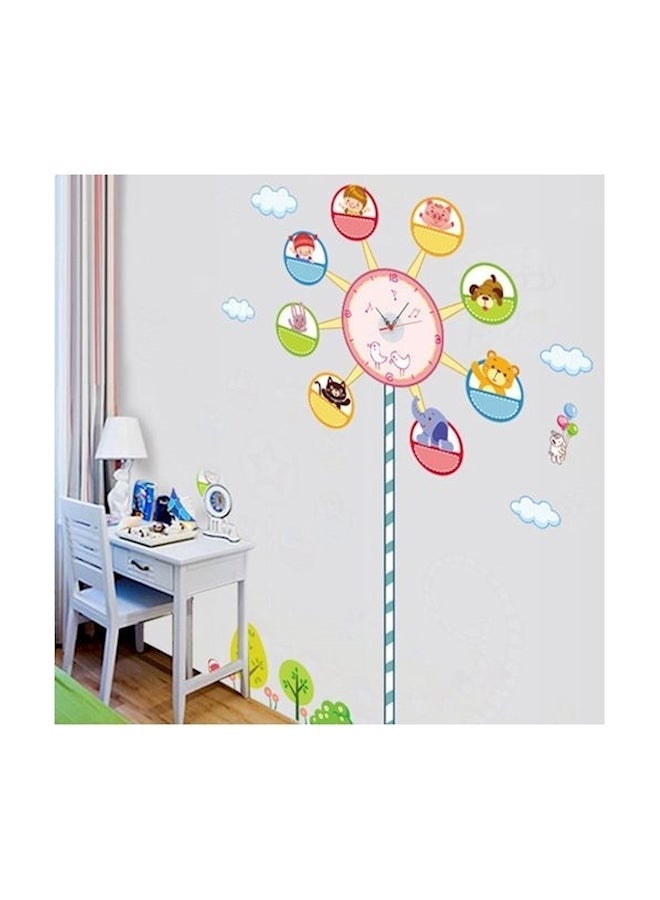 NIBEMINENT Ferris Wheel Pattern DIY Removable Wall Sticker Clock Multicolour - Image 1