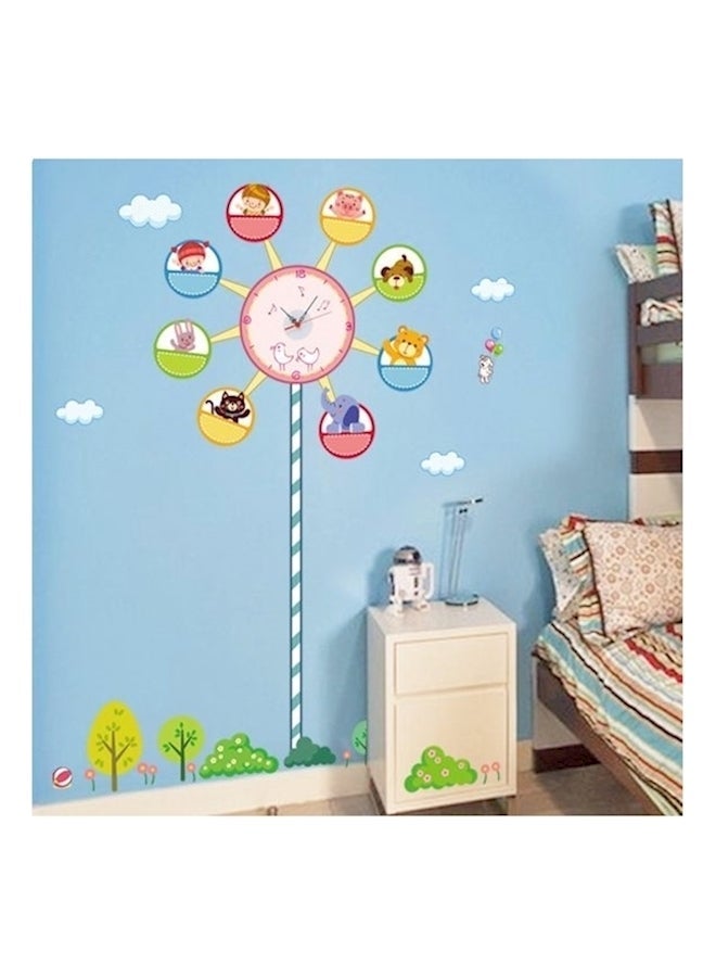 NIBEMINENT Ferris Wheel Pattern DIY Removable Wall Sticker Clock Multicolour - Image 2