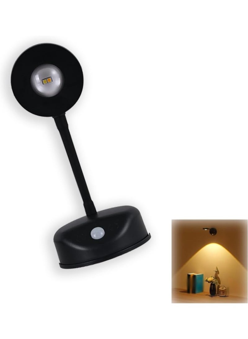 كيوومي مصباح صور مزود بمستشعر حركة، مصباح ليلي LED مزود بمستشعر حركة، مصباح حائط قابل لإعادة الشحن، درجة حرارة لون قابلة للتعديل بثلاثة ألوان، للاستخدام على الحائط، الدرج، غرفة الأطفال، الردهة، غرفة النوم، الخزانة، الخزانة - Image 2