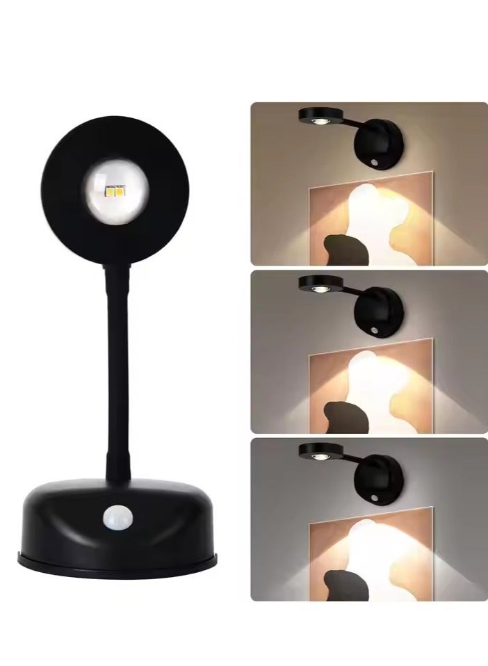 كيوومي مصباح صور مزود بمستشعر حركة، مصباح ليلي LED مزود بمستشعر حركة، مصباح حائط قابل لإعادة الشحن، درجة حرارة لون قابلة للتعديل بثلاثة ألوان، للاستخدام على الحائط، الدرج، غرفة الأطفال، الردهة، غرفة النوم، الخزانة، الخزانة - Image 5