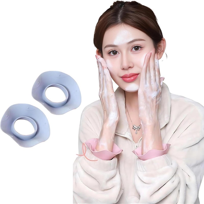 Orbica Silicone Face Washing Wristbands for Women - Soft Absorbent Wrist Band for Preventing Water Mess During Skincare, Makeup, and Face Wash Routine (Multi-1 Pair) - Image 1