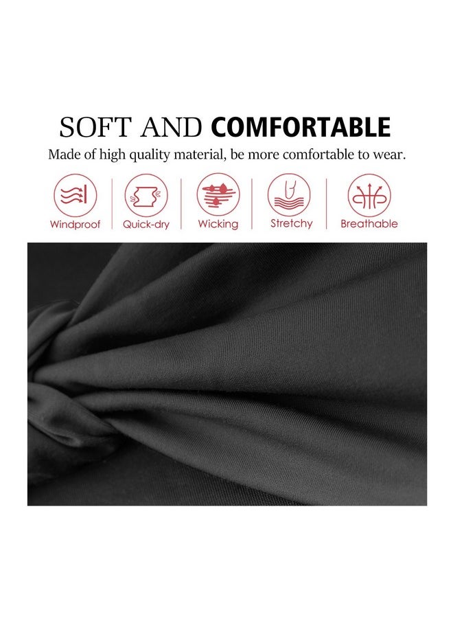 MoKo - Versatile Lightweight Sports Headband Moko Breathable Sweat Wicking Multiuse Headwear Elastic Knotted Hair Band Soft Turban Head Wrap For Workout Running Yoga Fitness Casual Fashion Black - Image 1