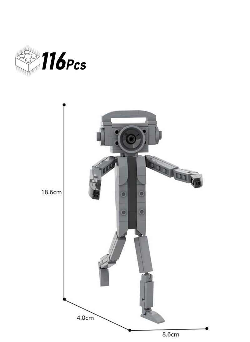 Skibidi Toilet Man Toy Building Blocks  116 PCS Camera Man Toy Ideas Toys Battle Horror Game Model Ideas Toys Gifts for Adult & Kids