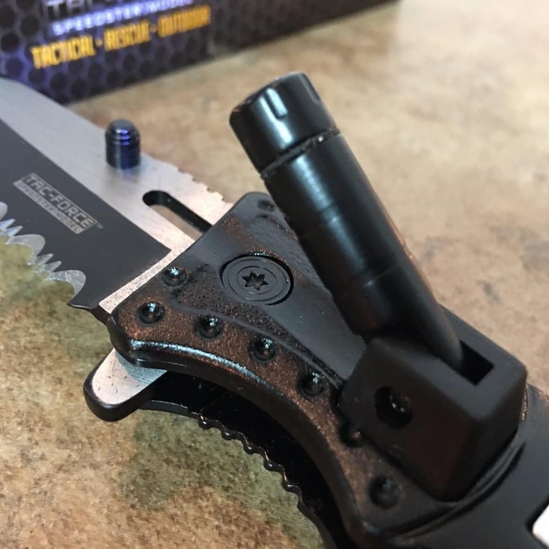 Tac-Force TAC Force TF-835 Series Spring Assist Folding Knife, Two-Tone Half-Serrated Blade, 4.5-Inch Closed - Image 5