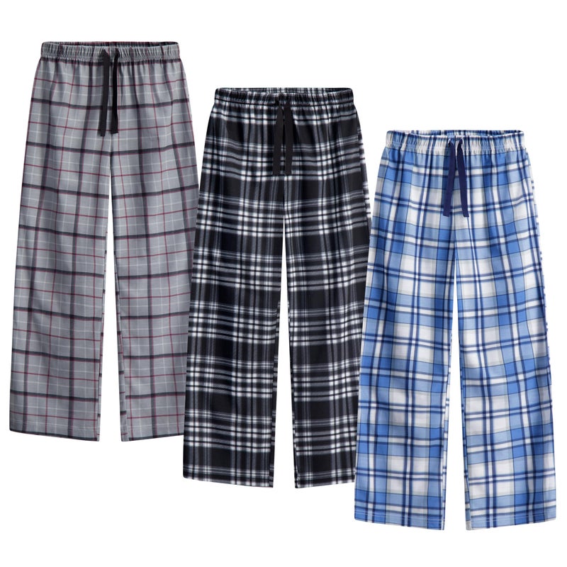 US Angels Boys Pajama Pants - 3 Pack, Boys' Sleepwear, Breathable and Soft PJ Pants, Pajama Bottoms for Teens, Youths, and Kids - Size 7 8 10-12 14-16 - Image 1