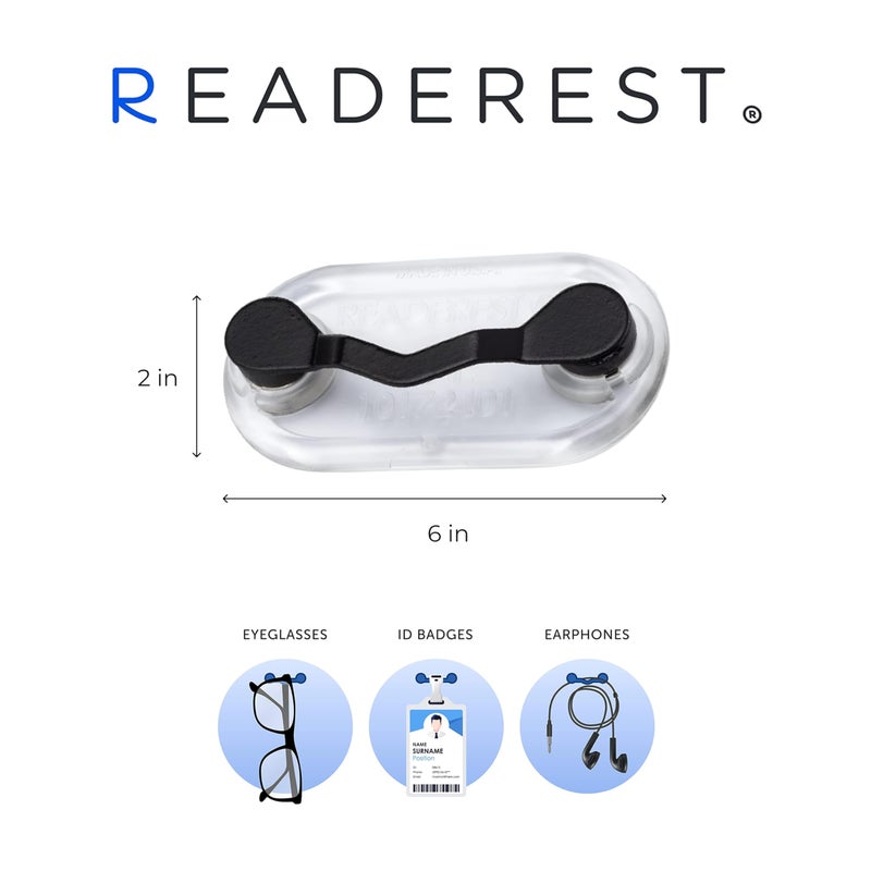 ReadeREST Readerest Magnetic Eyeglasses Holder-2 Styles Magnet Pin (2x Stainless Steel & 1 Classic Black) - Reading Glasses and Sunglass Badge Pin - Eyeglass Holders for Men and Women - Pins for Clothes & Shirt  - Image 3