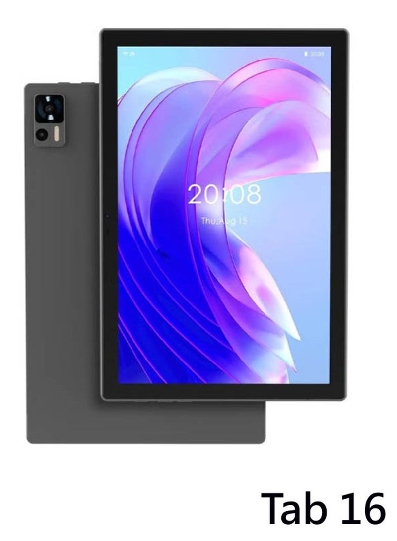ELTRAZONE تابلت أندرويد TAB16 بحجم 10.1 بوصة، 12 جيجابايت RAM، 512 جيجابايت تخزين، بطارية 6000 مللي أمبير، شريحتين SIM، 5G، واي فاي، شاشة HD، معالج ثماني النواة، فتح الوجه، بلوتوث، GPS – رمادي - Image 1