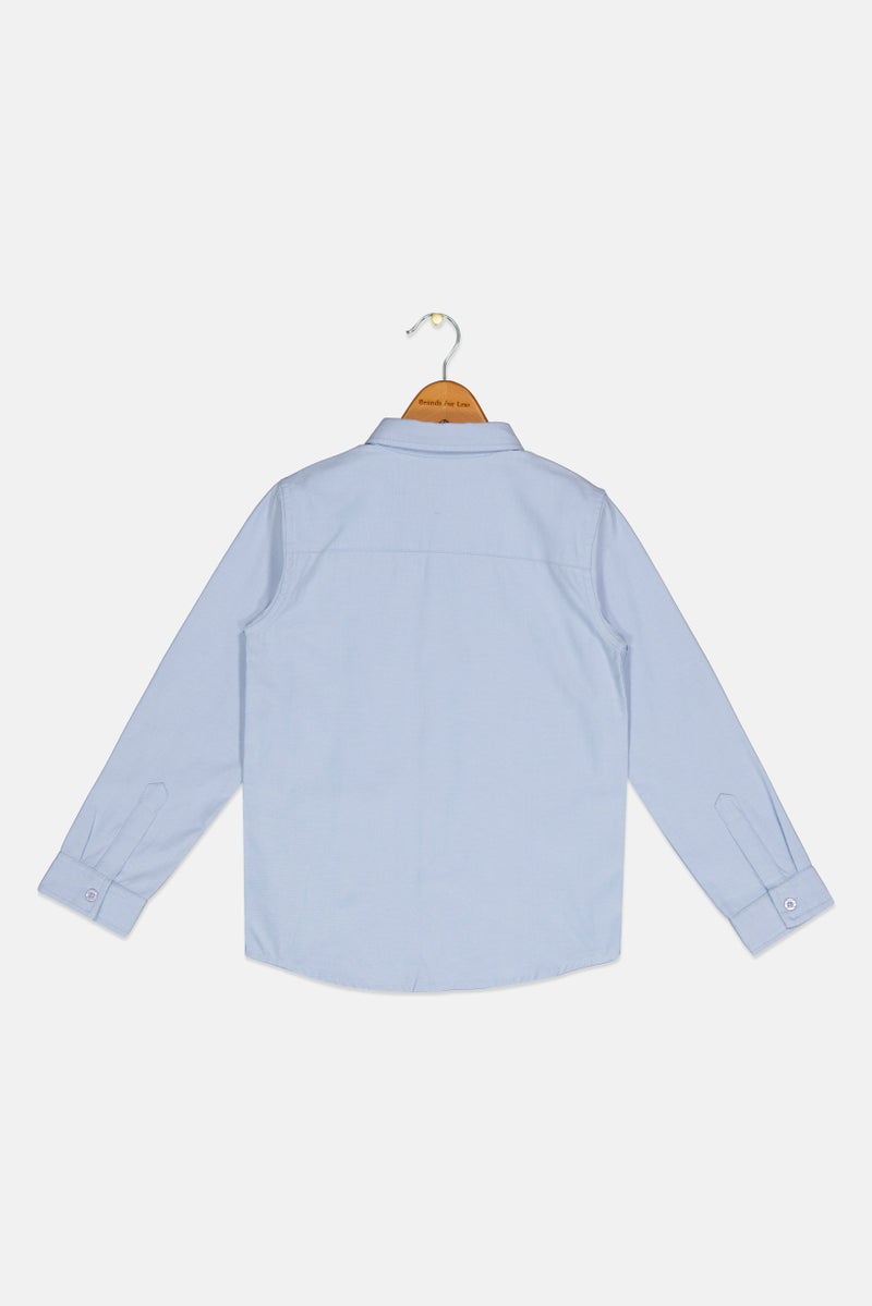 Ocean Pacific قميص أطفال أولاد بأكمام طويلة عادية، أزرق فاتح - Image 2