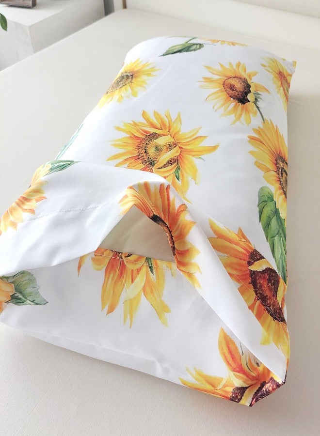 SDIII 3PCS Sunflower Comforter Set Full, Soft Microfiber Lightweight Sunflower Comforter Full, Yellow Floral Bedding Set for Girls Boys Kids and Teens - Image 4