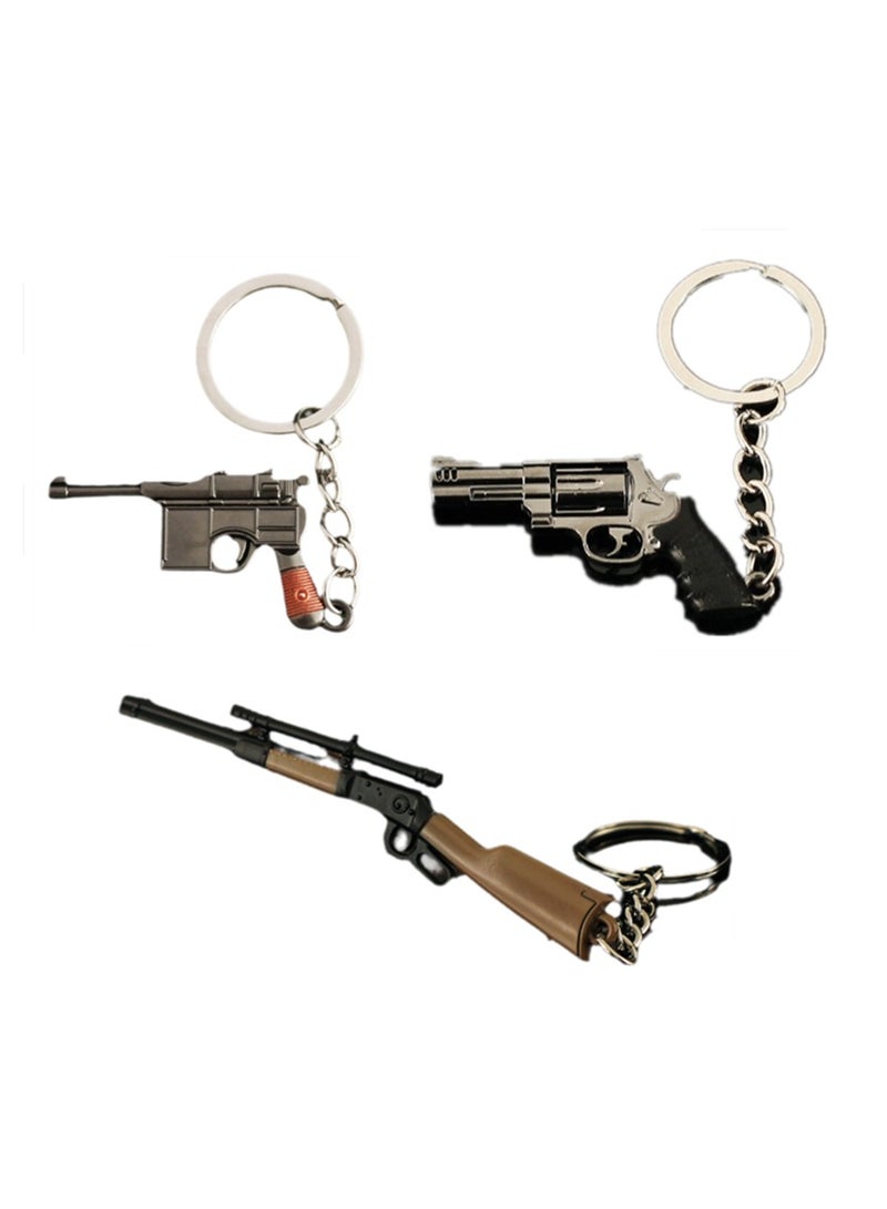 3 قطع من سلسلة المفاتيح المعدنية الصغيرة PUBG ذات الطراز القديم - Image 1