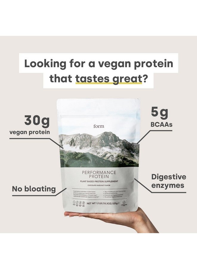 Form Performance Protein - Vegan Protein Powder - 30G Of Plant Based Protein Per Serving, With Bcaas. Perfect Post Workout. Tastes Great With Just Water! (Chocolate Peanut)