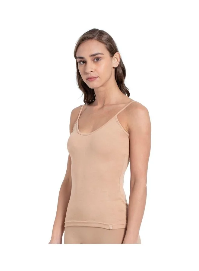 Jockey Skin Jockey 1487 Women Super Combed Cotton Rib Camisole with Adjustable Straps and StayFresh Treatment for Women | Best Price UAE