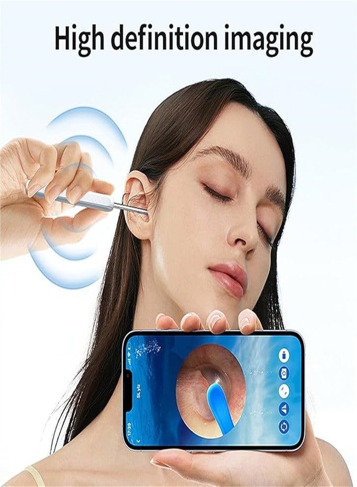 Ear Wax Removal, Ear Cleaner with 1080P HD Camera,Ear Wax Cleaner with 8pcs Ear Set, Ear Wax Removal Tool Camera for iOS and Android (White) - Image 2