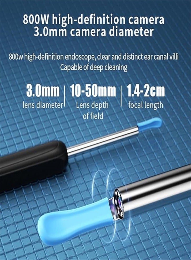 Ear Wax Removal, Ear Cleaner with 1080P HD Camera,Ear Wax Cleaner with 8pcs Ear Set, Ear Wax Removal Tool Camera for iOS and Android (White) - Image 4