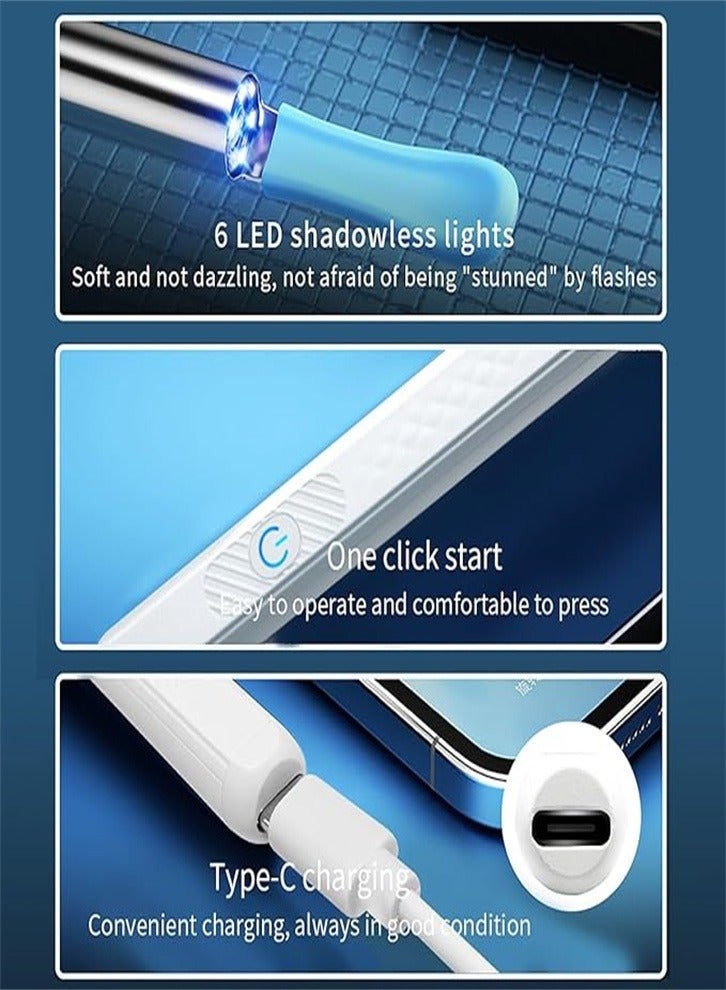 Ear Wax Removal, Ear Cleaner with 1080P HD Camera,Ear Wax Cleaner with 8pcs Ear Set, Ear Wax Removal Tool Camera for iOS and Android (White) - Image 5