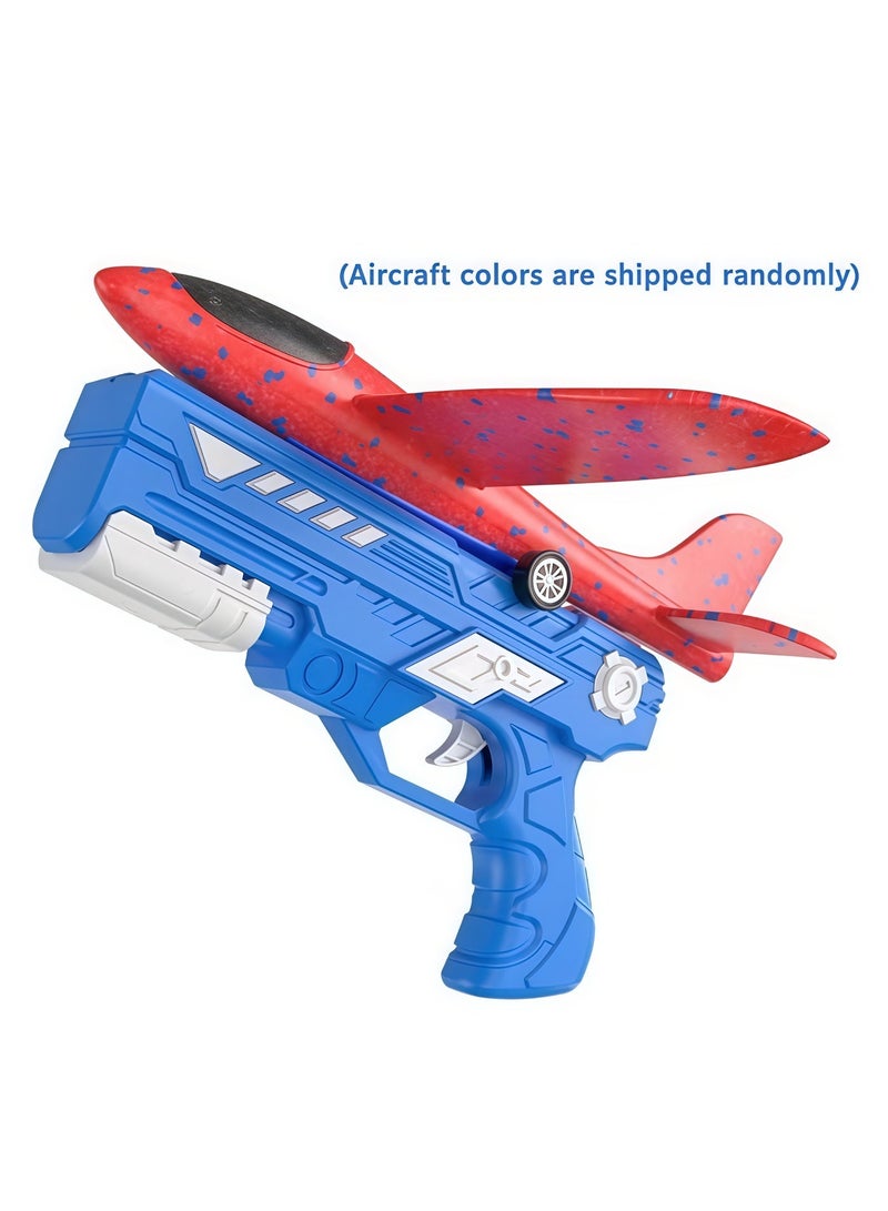 FLYHSO Foam Throw Gyroplane Aircraft Gun Toy Kids Outdoor Interactive Play Gift - Image 1