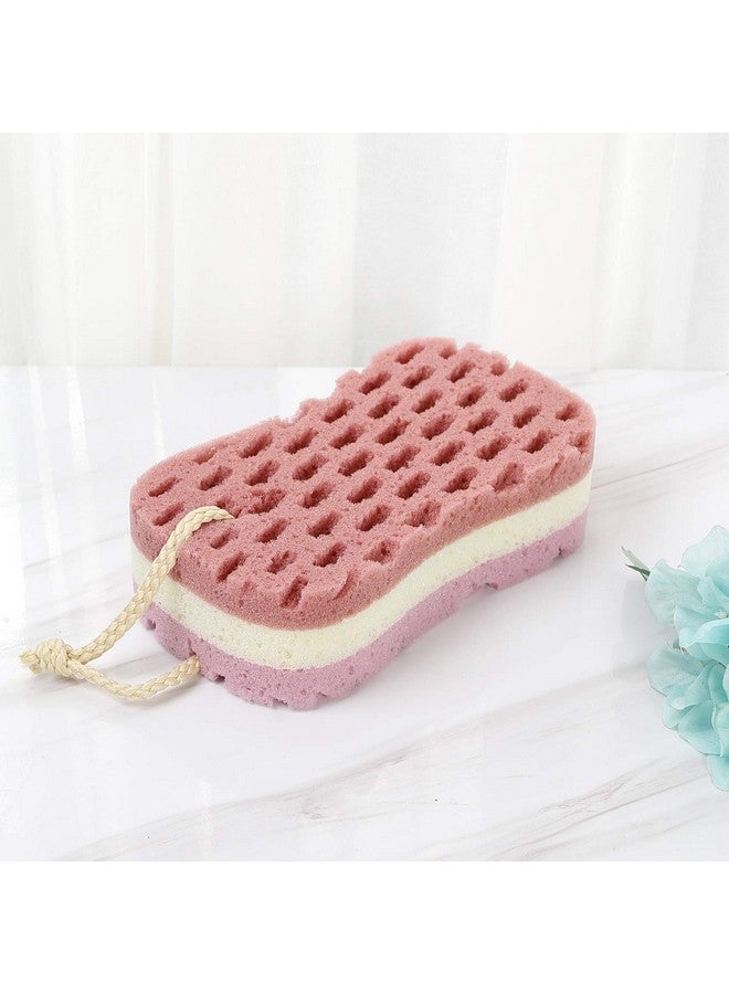 KECUCO Ecuco 3 Pcs Bath Sponge For Women Men Kids Sponge Loofah Body Scrubber Shower Sponge For Body Wash Bathroom 3 Colors & Large Size Bathing Sponge Bathing Accessories(Large Size) - Image 4