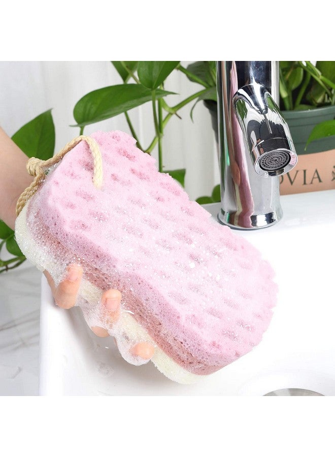KECUCO Ecuco 3 Pcs Bath Sponge For Women Men Kids Sponge Loofah Body Scrubber Shower Sponge For Body Wash Bathroom 3 Colors & Large Size Bathing Sponge Bathing Accessories(Large Size) - Image 5