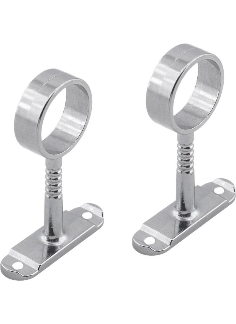 Nzb (2 Pieces) Hanger Flange Oval Wardrobe Pipe Fixing Clothes Dress Hanger Flange Apparatus Chrome 75X25 mm  - Image 5