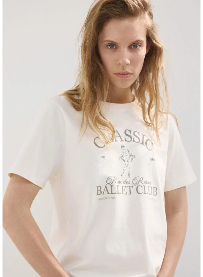 MANGO Short-sleeved printed t-shirt