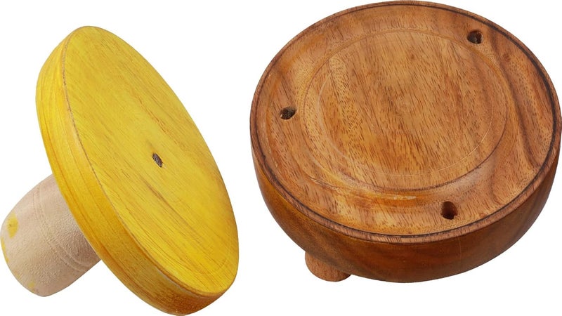 PALJJI HANDICRAFTS Paljji Handicrafts Wooden Kitchen Tool or Mould for Adhirasam AthirasamAriselu Oil Filter GarijeluKajjikayalu and Gavvalu Sweet Maker Board Gavvalu ChekkaCombo Pack  - Image 2