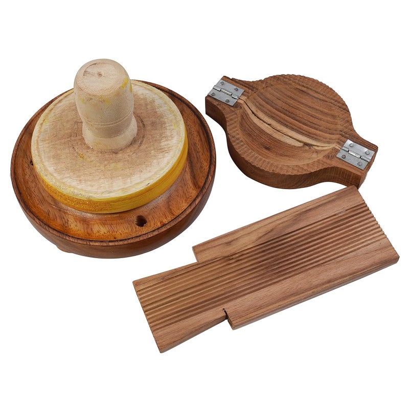 PALJJI HANDICRAFTS Paljji Handicrafts Wooden Kitchen Tool or Mould for Adhirasam AthirasamAriselu Oil Filter GarijeluKajjikayalu and Gavvalu Sweet Maker Board Gavvalu ChekkaCombo Pack  - Image 1