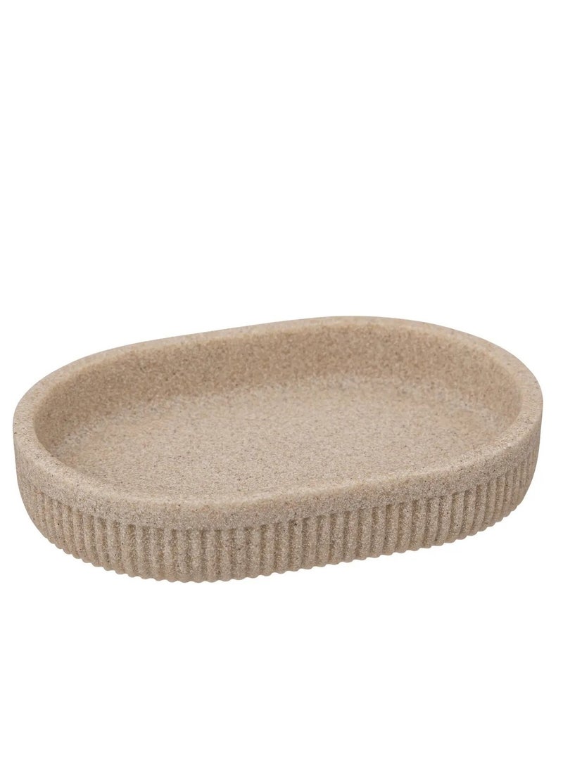 LOFT ONYX Soap Dish Holder,polyresin Bar Soap Dish,Holder for Shower, Bathroom & Kitchen, BEIGEOAP DISH LIN,L13.6XP9.8XH23CMS-174976A - Image 2