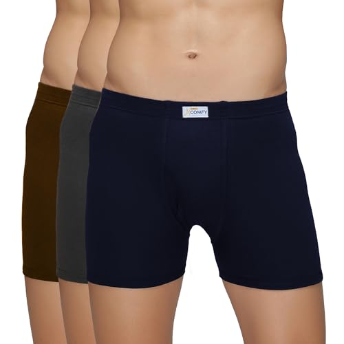 Amul Comfy Pack of 3 Cotton Solid Men Trunk (Assorted) - Image 1