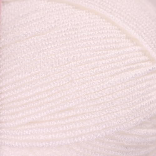 Makromecity Softee Baby Yarn,%100 Premium Anti-Pilling Acrylic, 3.5 Oz, 273 yd (100gr/250 mt), Snow White Soft Yarn for Crocheting and Knitting (Snow White, 1 Skein) - Image 2