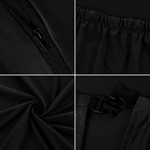 SARAFLORA Gaming Chair Covers Stretch Washable Slipcovers for Armchair, Swivel, Computer Boss Chair (Black, X-Large) - Image 4